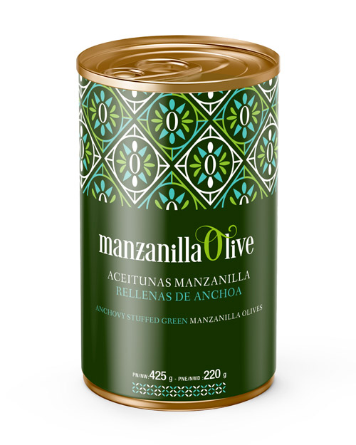 Aceitunas rellenas de anchoas - Manzanilla Olive