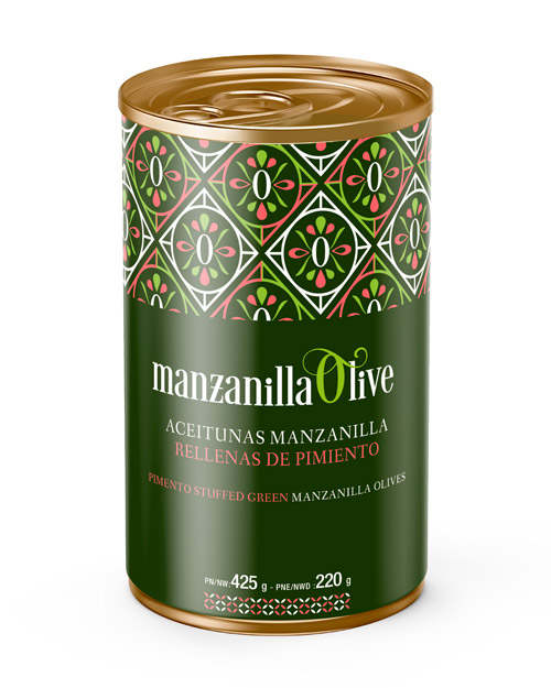Aceitunas rellenas de pimiento - Manzanilla Olive