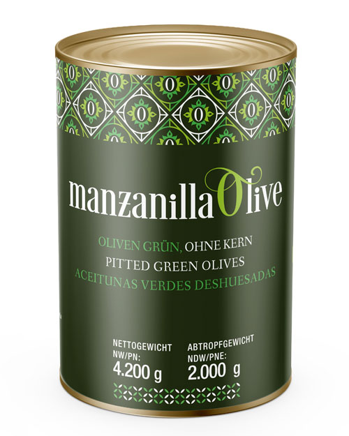 Aceitunas verdes deshuesadas - Manzanilla Olive
